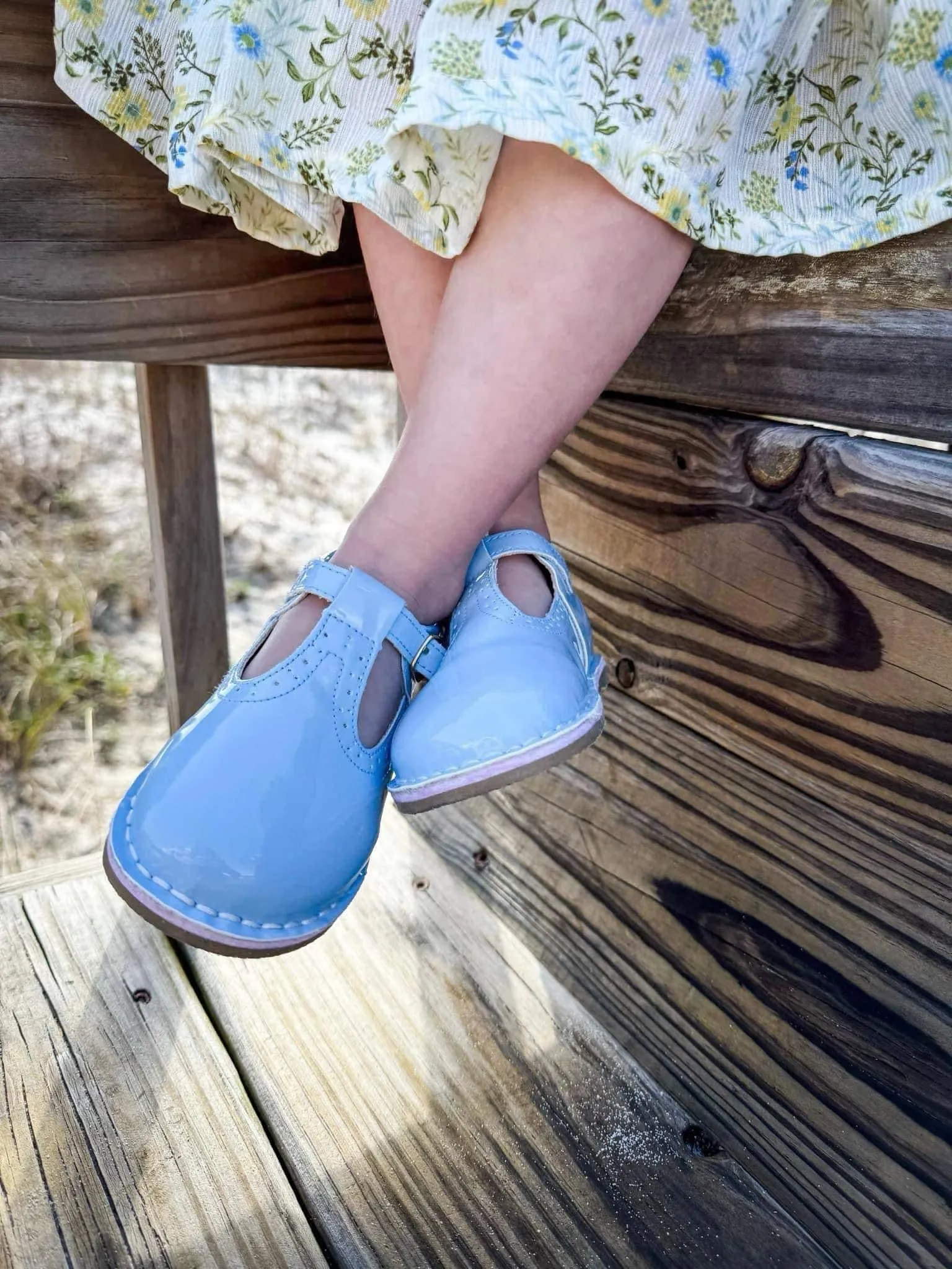 Tiny Toes Nation Girl's Blue Shoes Size 5