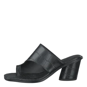 Toe Ring Mules Black