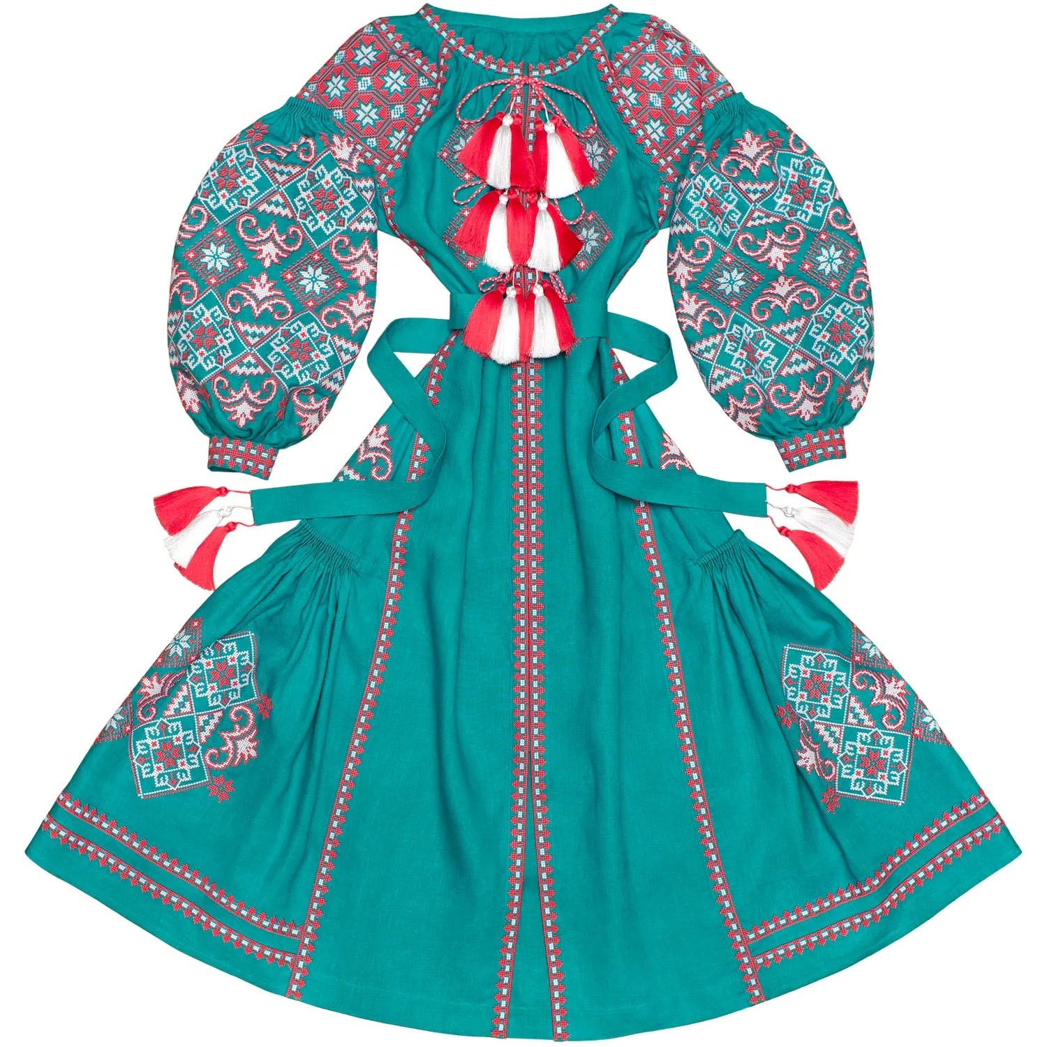Turquoise Boho style Kaftan