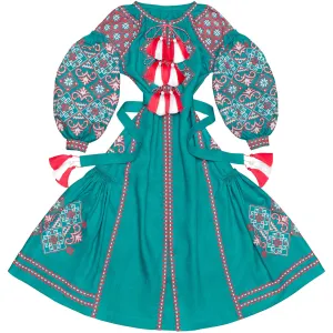 Turquoise Boho style Kaftan