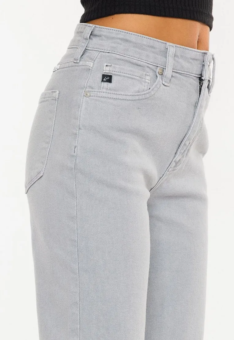 Ultra High Rise Grey Straight Leg