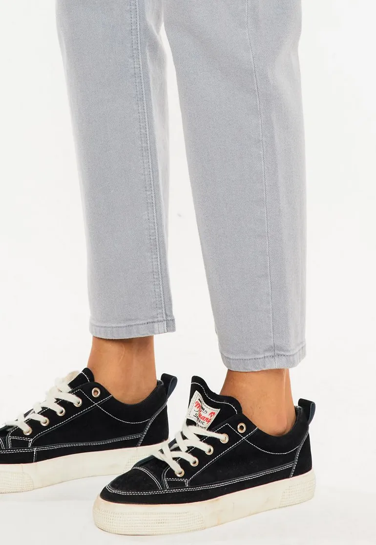 Ultra High Rise Grey Straight Leg