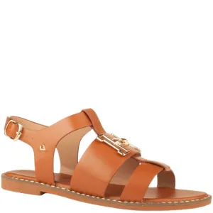 Una Healy Tan Strappy Flat Sandals
