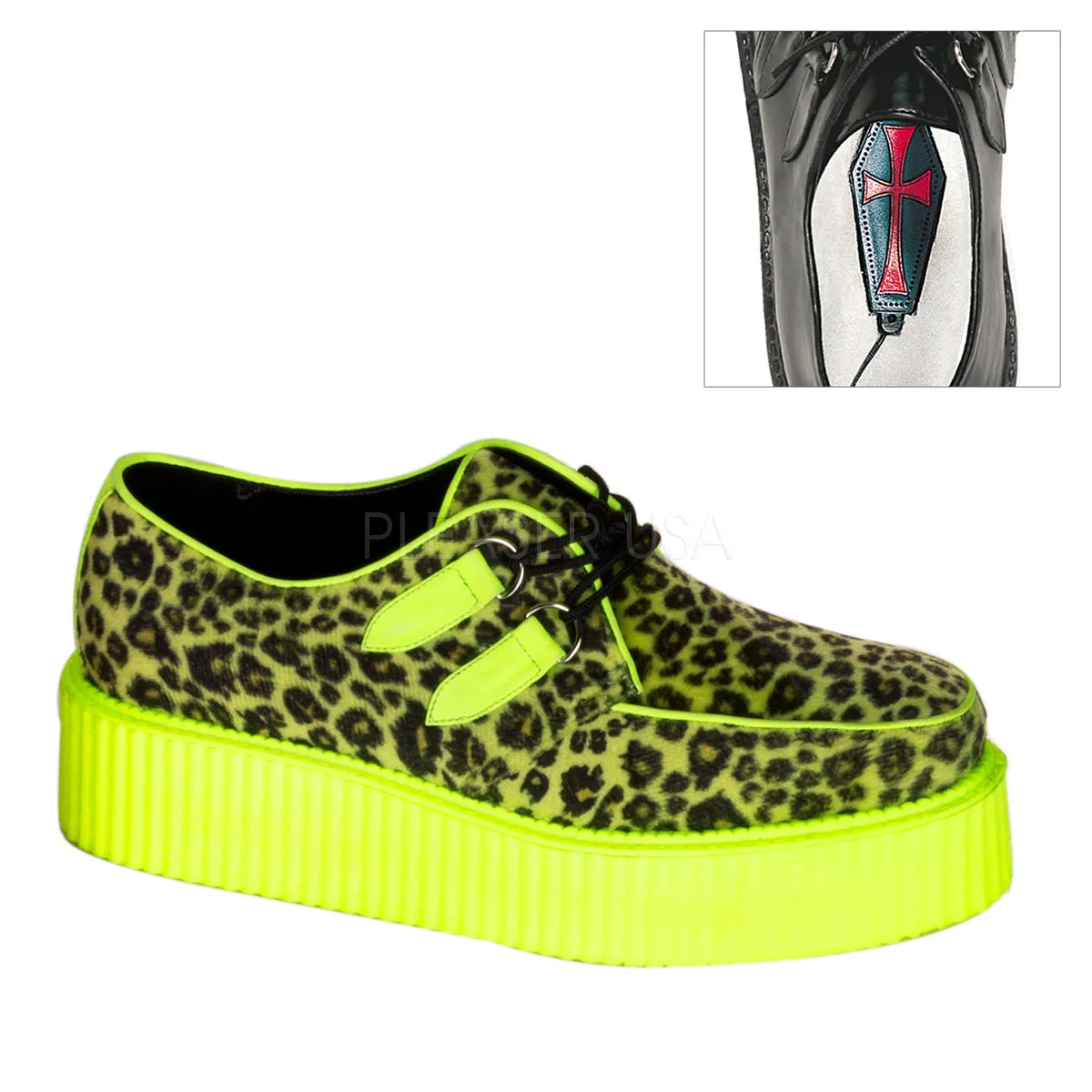 V-CREEPER-507UV  Cheetah Fur-UV Lime