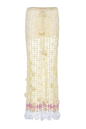 Vanilla Multicolor Handmade Crochet Skirt