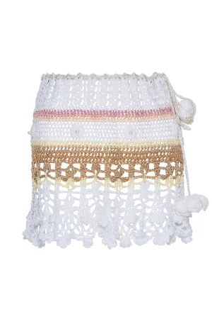 Vanilla Multicolor Handmade Crochet Skirt