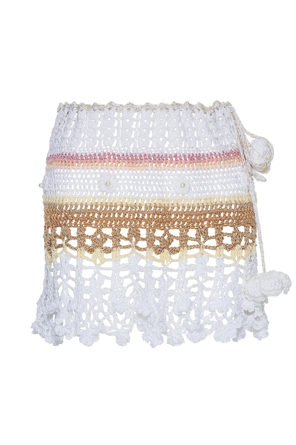 Vanilla Multicolor Handmade Crochet Skirt