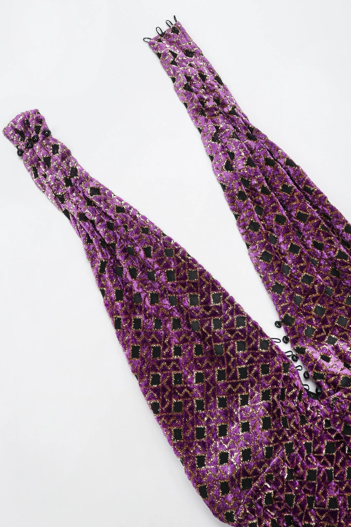 Velvet Lamé Moroccan Tile Halter Dress