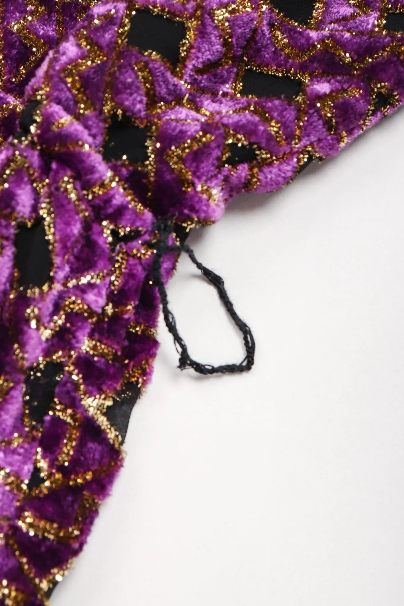 Velvet Lamé Moroccan Tile Halter Dress