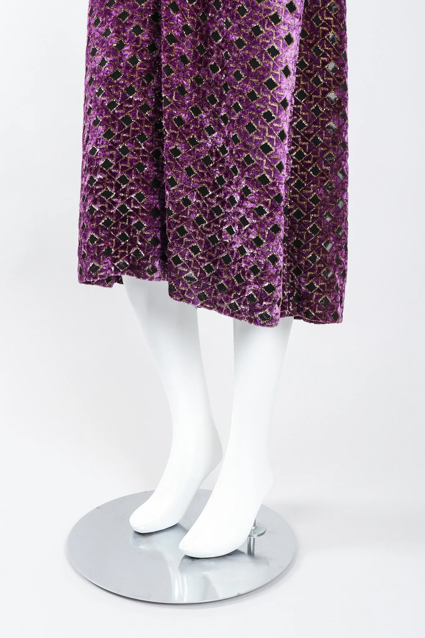 Velvet Lamé Moroccan Tile Halter Dress