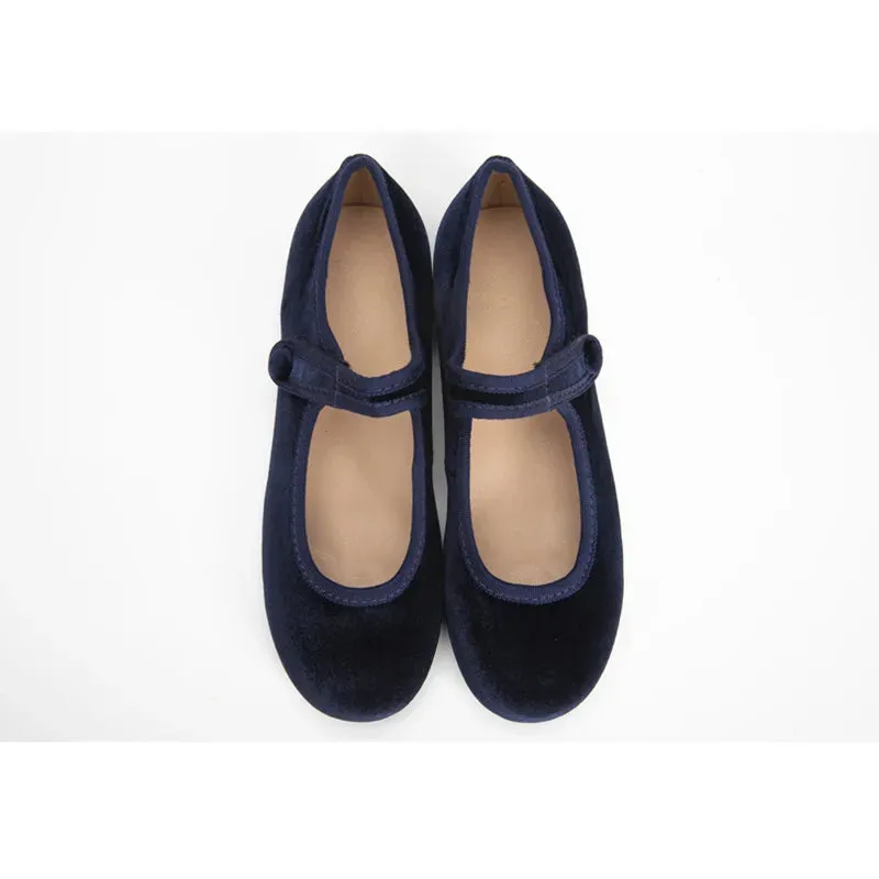 Velvet Mary Jane Shoes for Kids