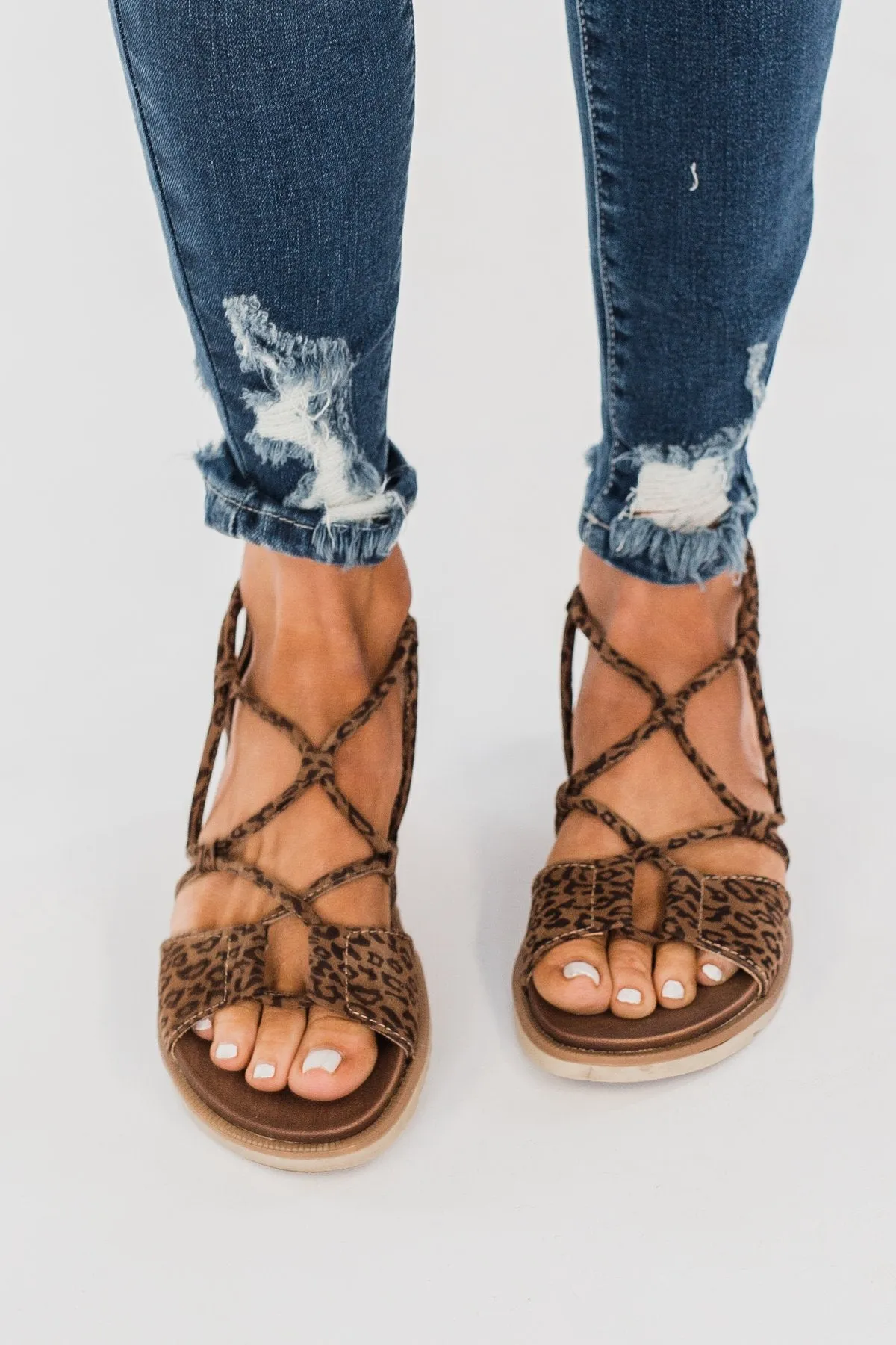 Very G Destiny Sandals- Tan Leopard