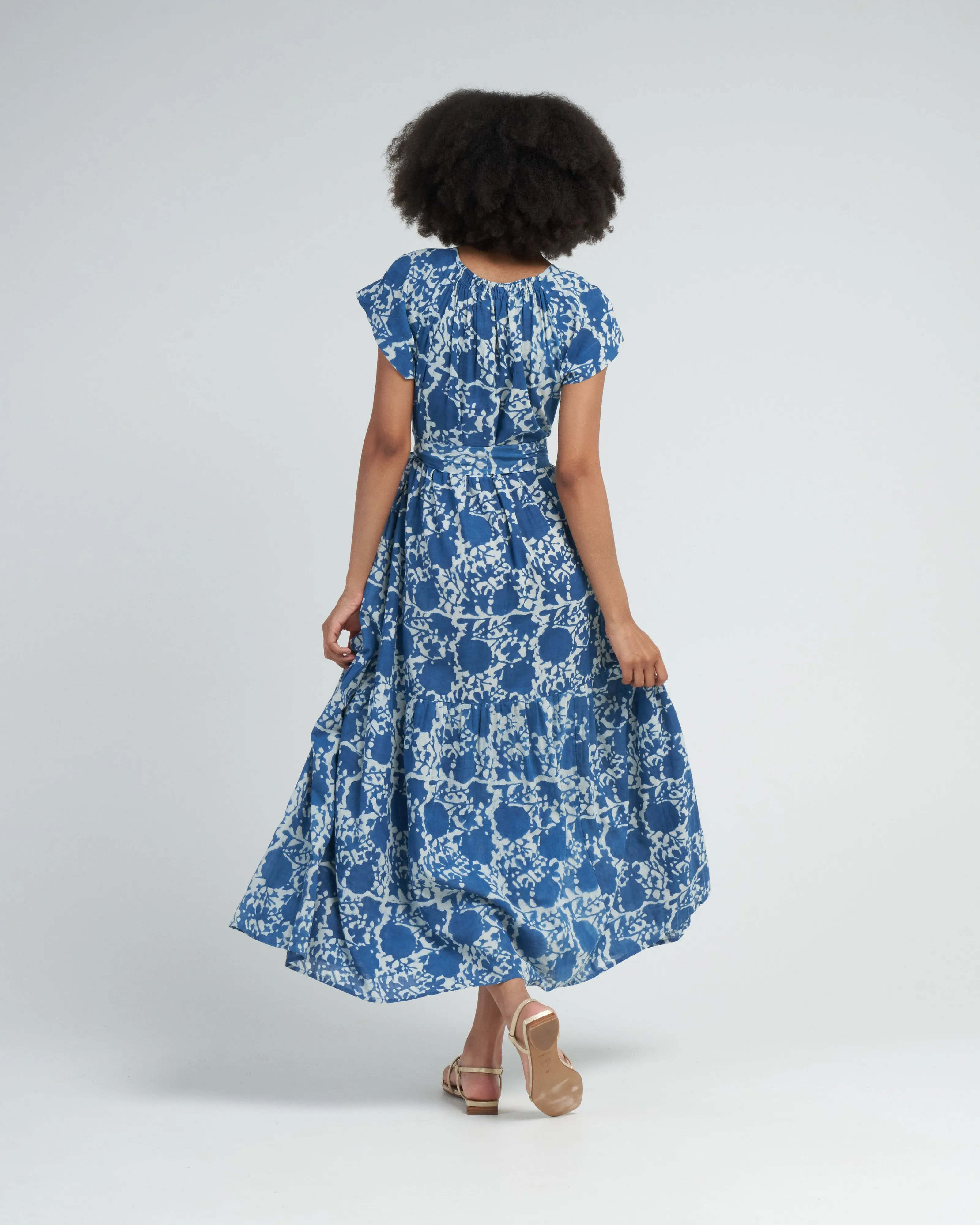 vienna maxi in indigo bloom - blue