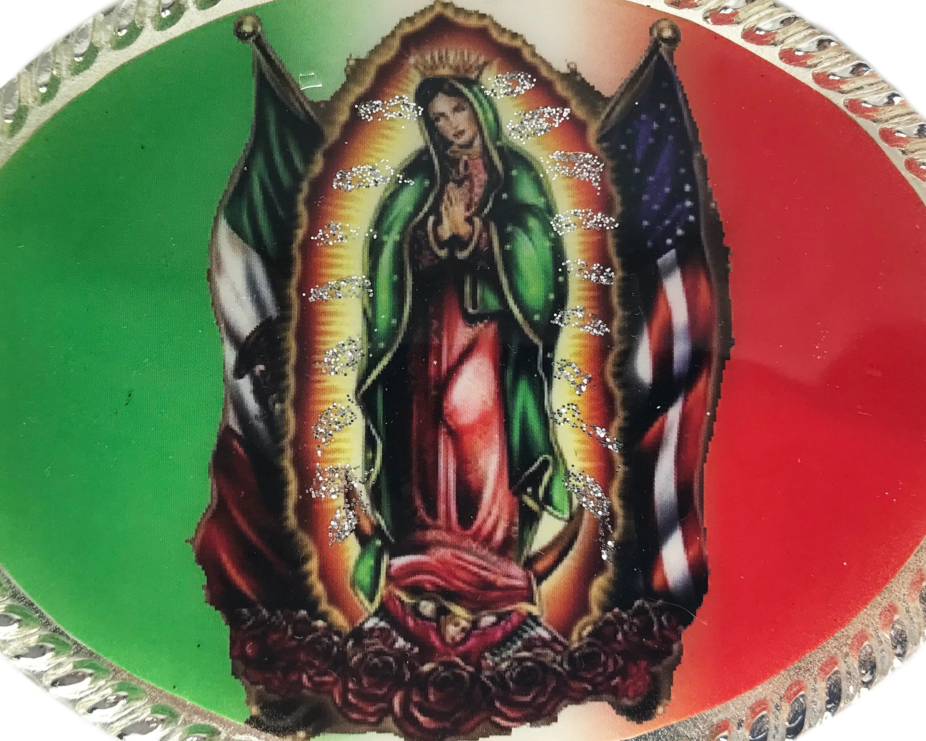 VIRGEN DE GUADALUPE Virgin Mary belt buckle