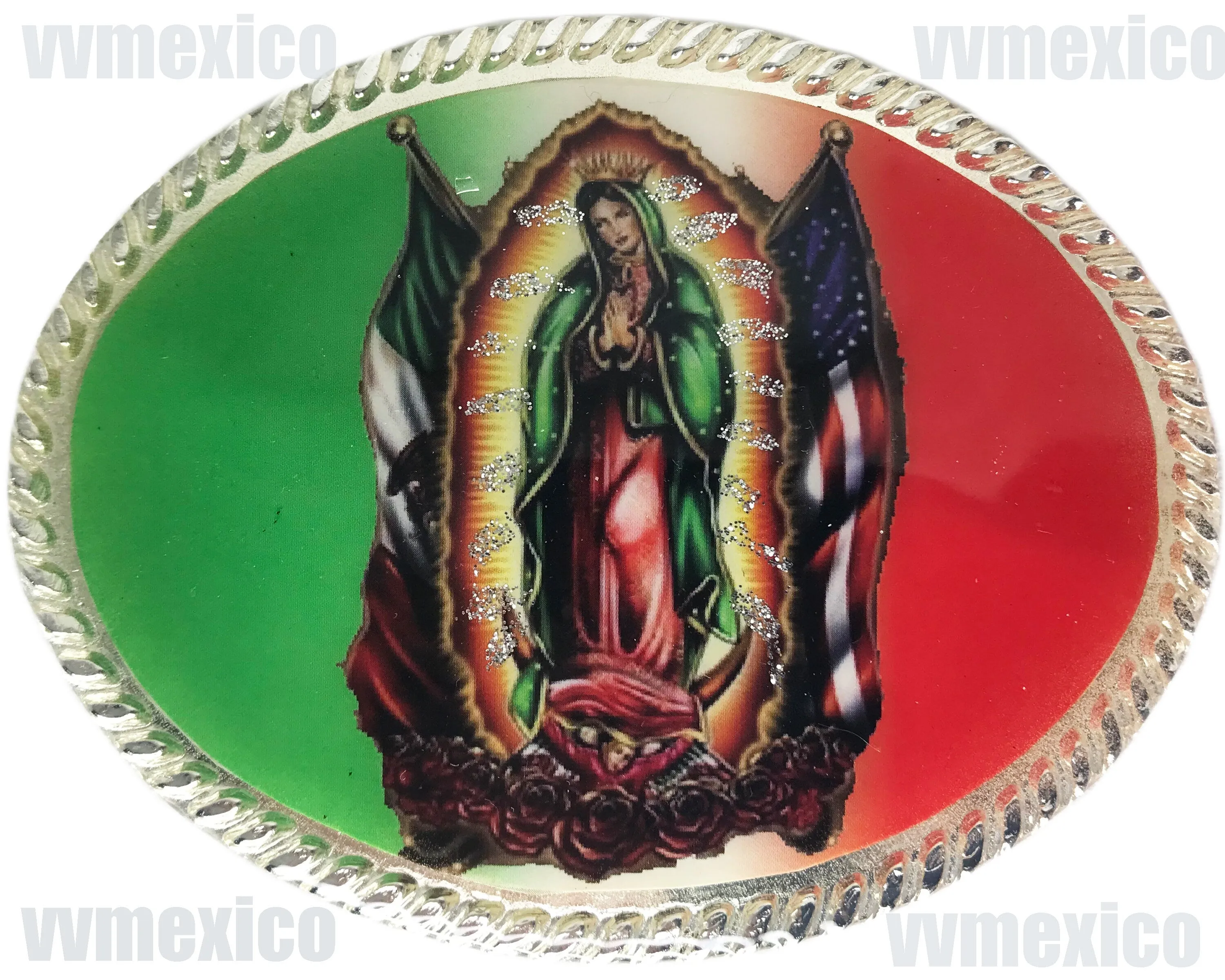 VIRGEN DE GUADALUPE Virgin Mary belt buckle