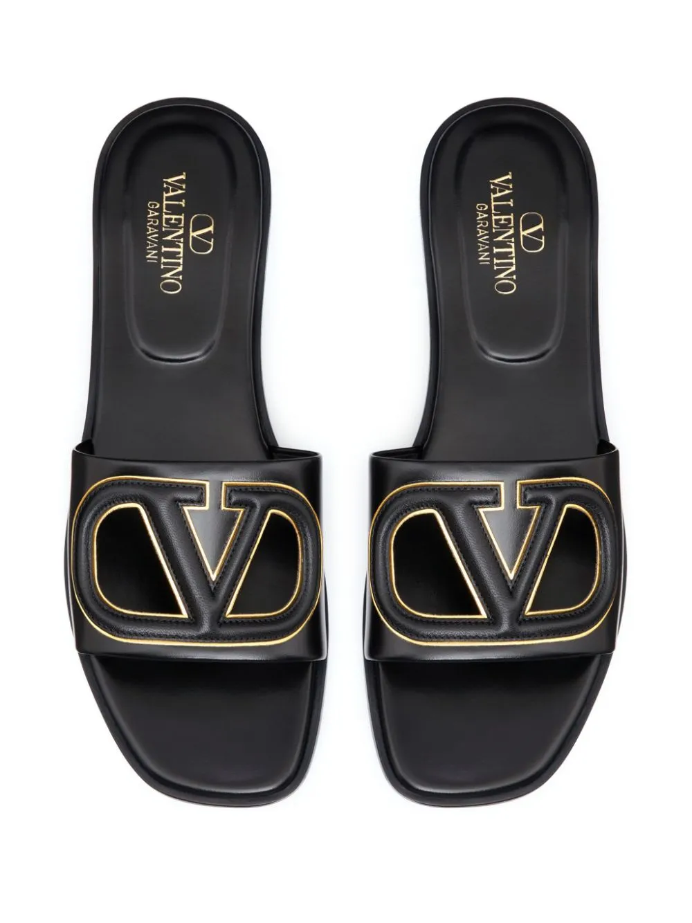 Vlogo cut-out leather sandals