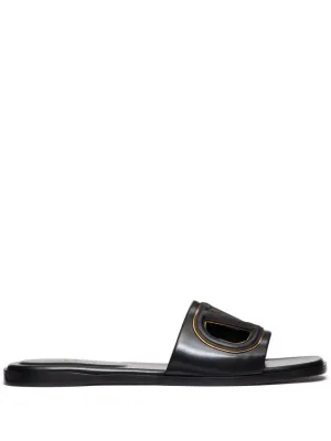 Vlogo cut-out leather sandals