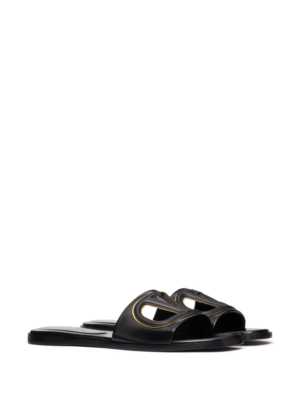 Vlogo cut-out leather sandals