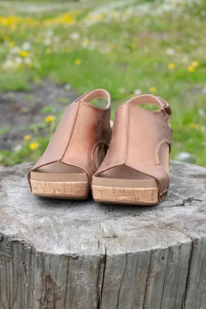 Walk My Way Wedge Sandals in Bronze