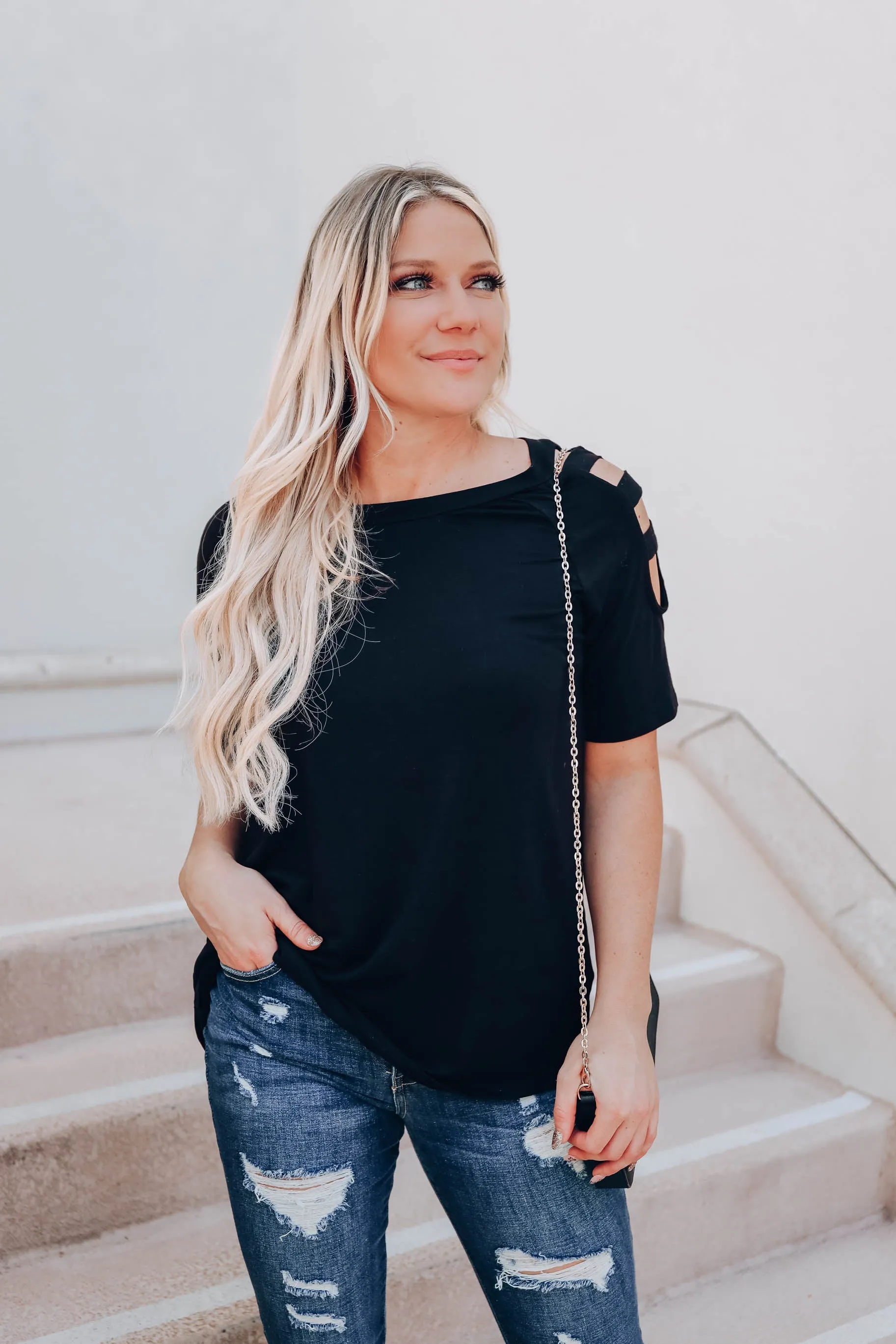 Walk This Way Top - Black