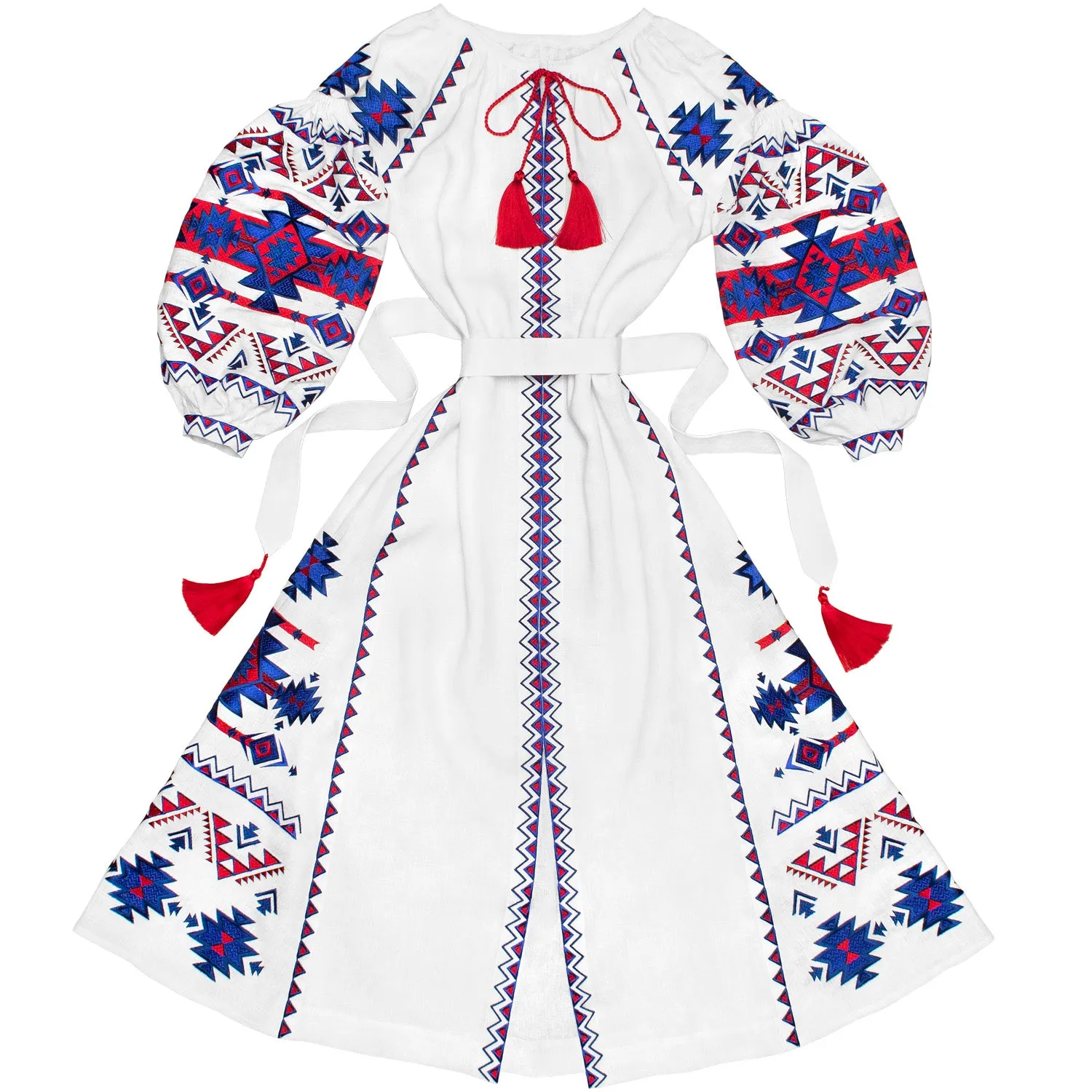 White Boho style Kaftan with wedges