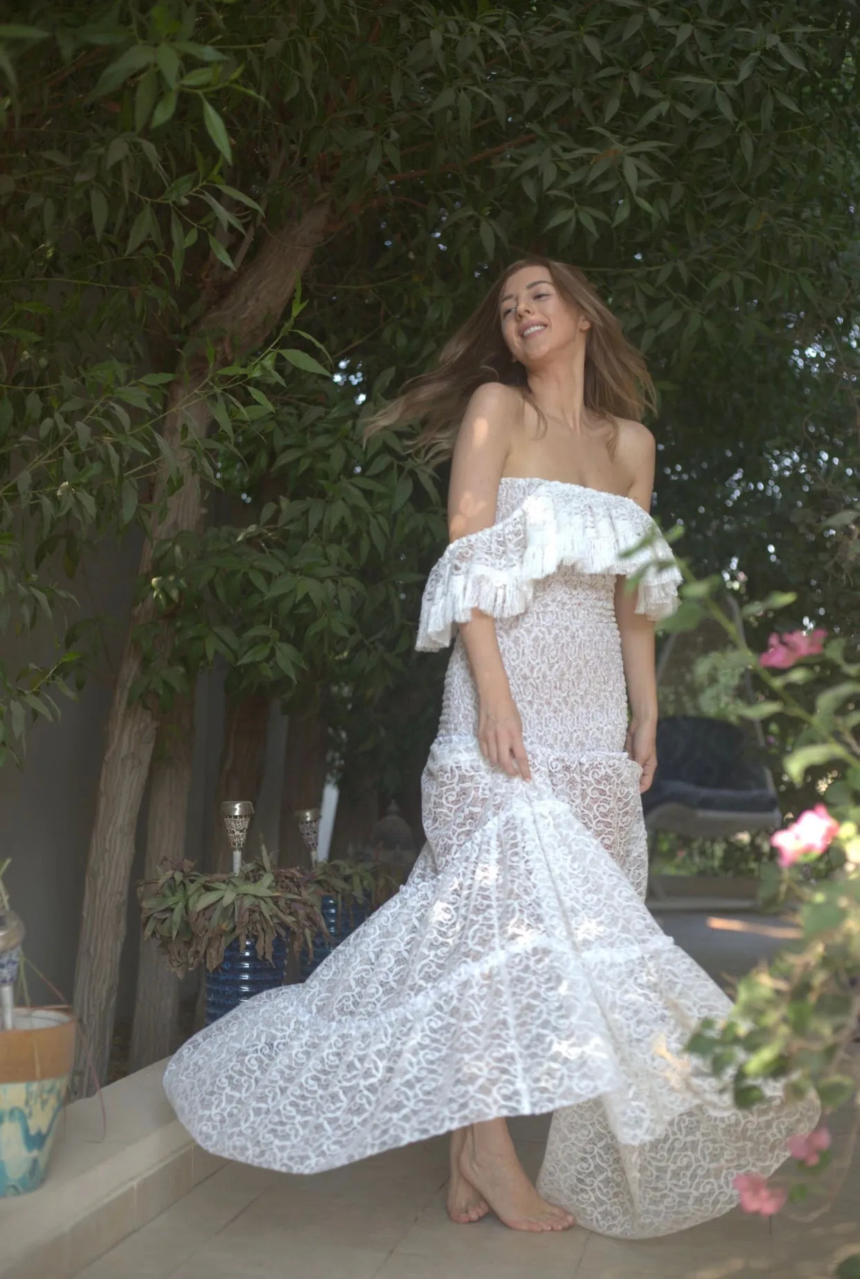 White lace Ruth dress