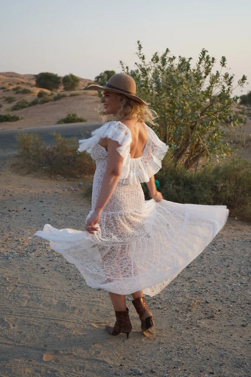White lace Ruth dress