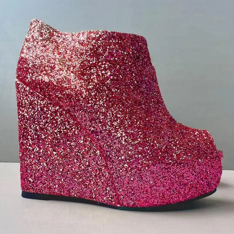 Women Pumps Glitter Cospaly Peep Toe Summer Sandals