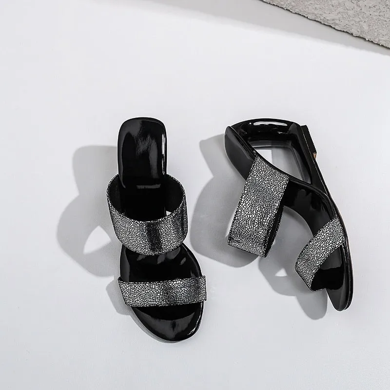 women slipper Fretwork Heels wedges