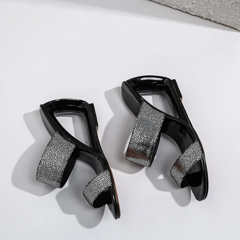 women slipper Fretwork Heels wedges