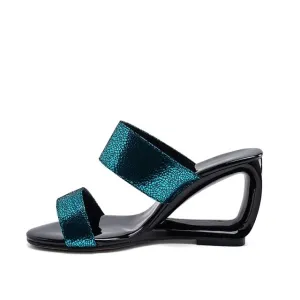 women slipper Fretwork Heels wedges