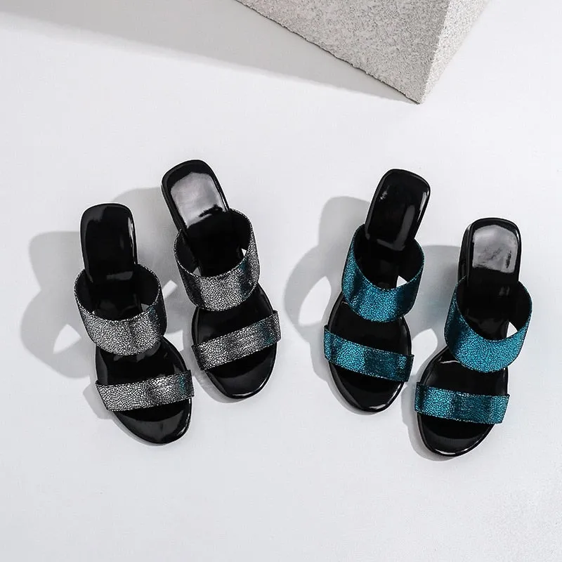 women slipper Fretwork Heels wedges