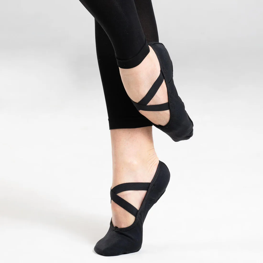 Women's Split-Sole Canvas Demi-Pointe Ballet Shoes