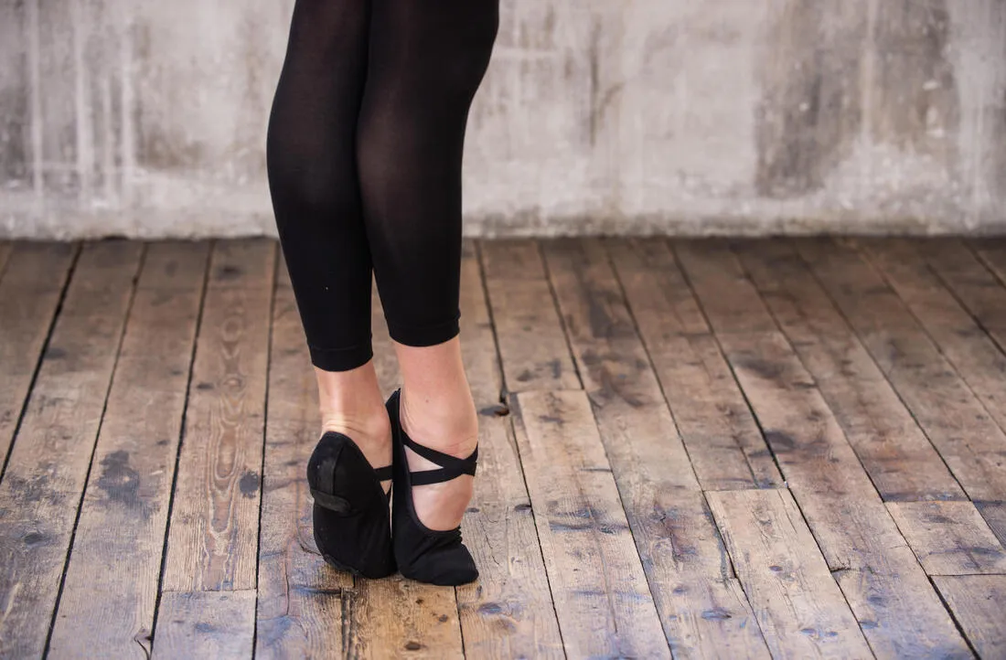 Women's Split-Sole Canvas Demi-Pointe Ballet Shoes
