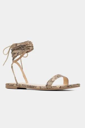 Women's Zelia Strappy Flats - Wide Width Ankle Strap Sandals