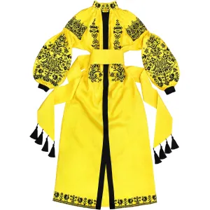 Yellow Boho style Kaftan