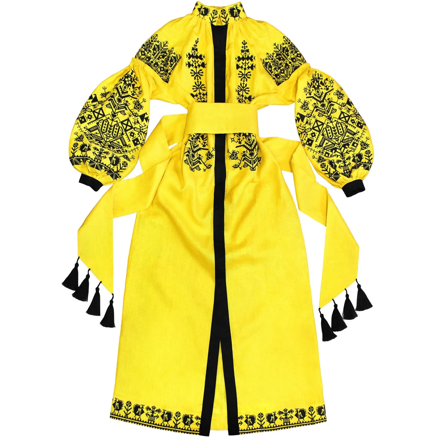 Yellow Boho style Kaftan