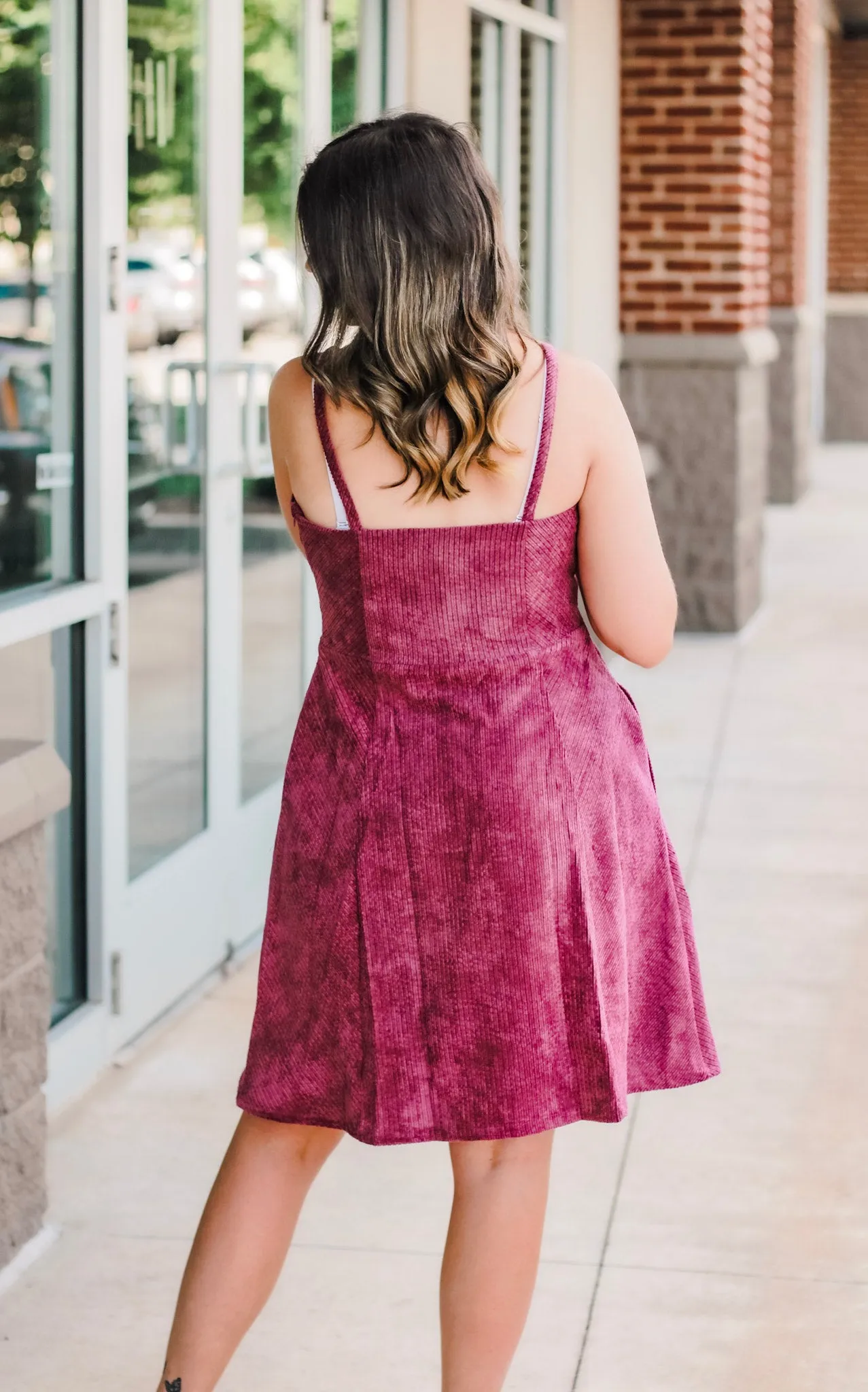 Yours Truly Corduroy Dress